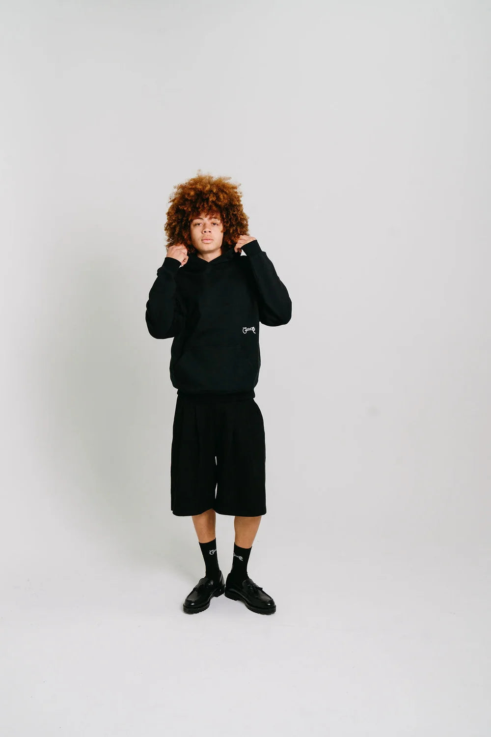 Crate Scripted Box Fit Hoodie Black