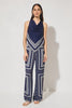 Mon Renn Serafina Pant Navy Cream
