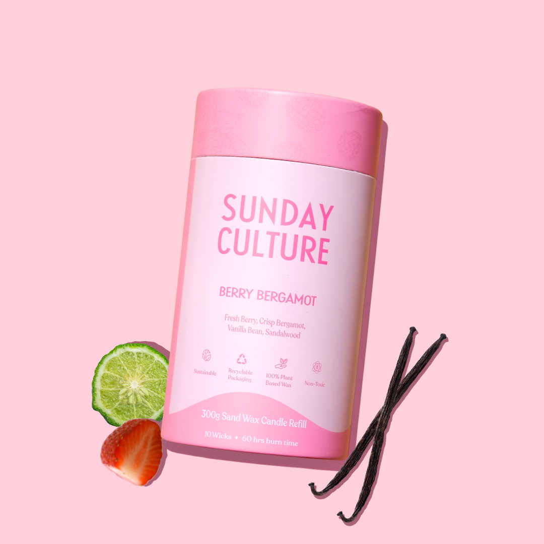 Sunday Culture Small Berry Bergamot Ready-to-Pour Sand Wax