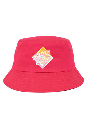 Santa Cruz Solitaire Dot Fade Bucket Hat Pink