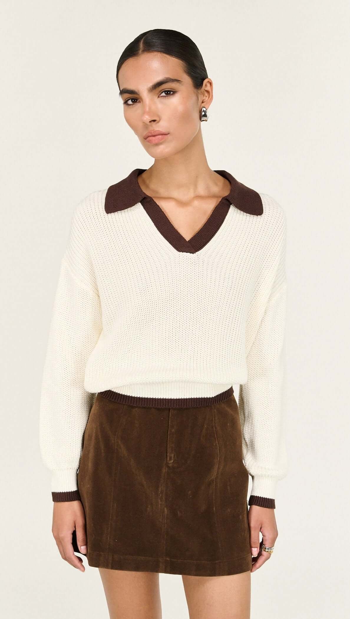 Staple The Label Daria Polo Jumper Off White