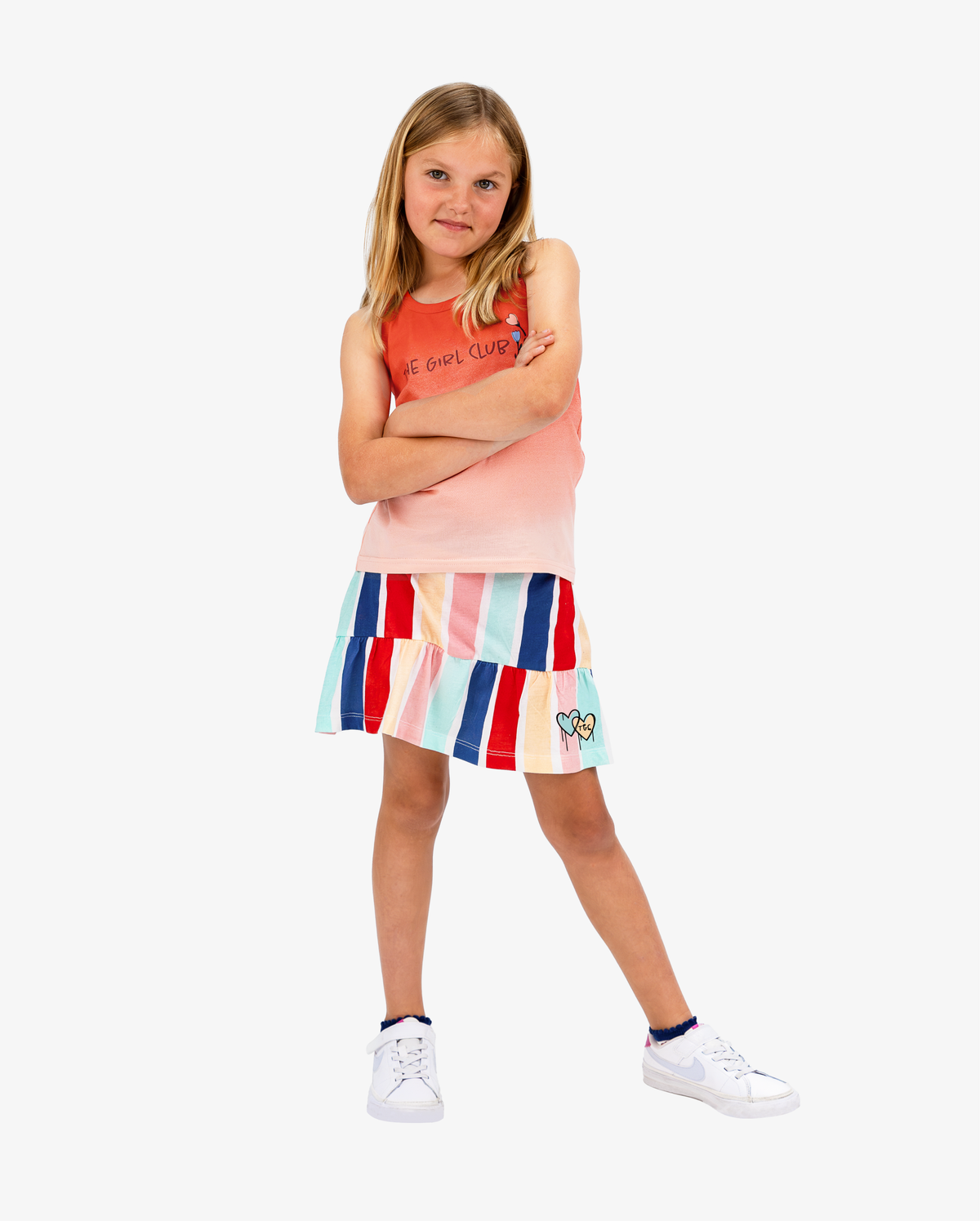 The Girl Club Summer Stripe Skort