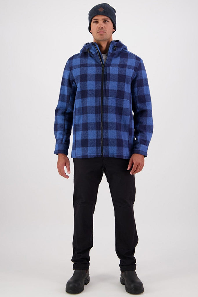 Swanndri Hudson Hoodie Oceanview/Navy Check