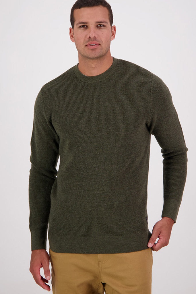 Swanndri Otahu River Crew Dark Olive