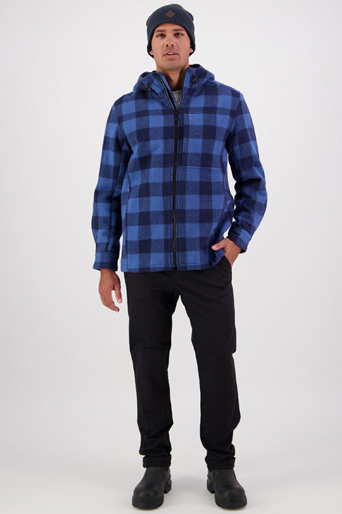 Swanndri Hudson Hoodie Oceanview/Navy Check