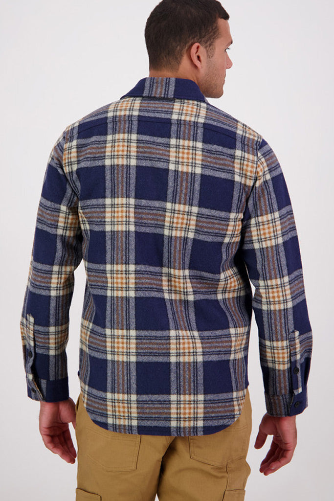 Swanndri Kiaraki v3 Wool Shacket Atlantic Check