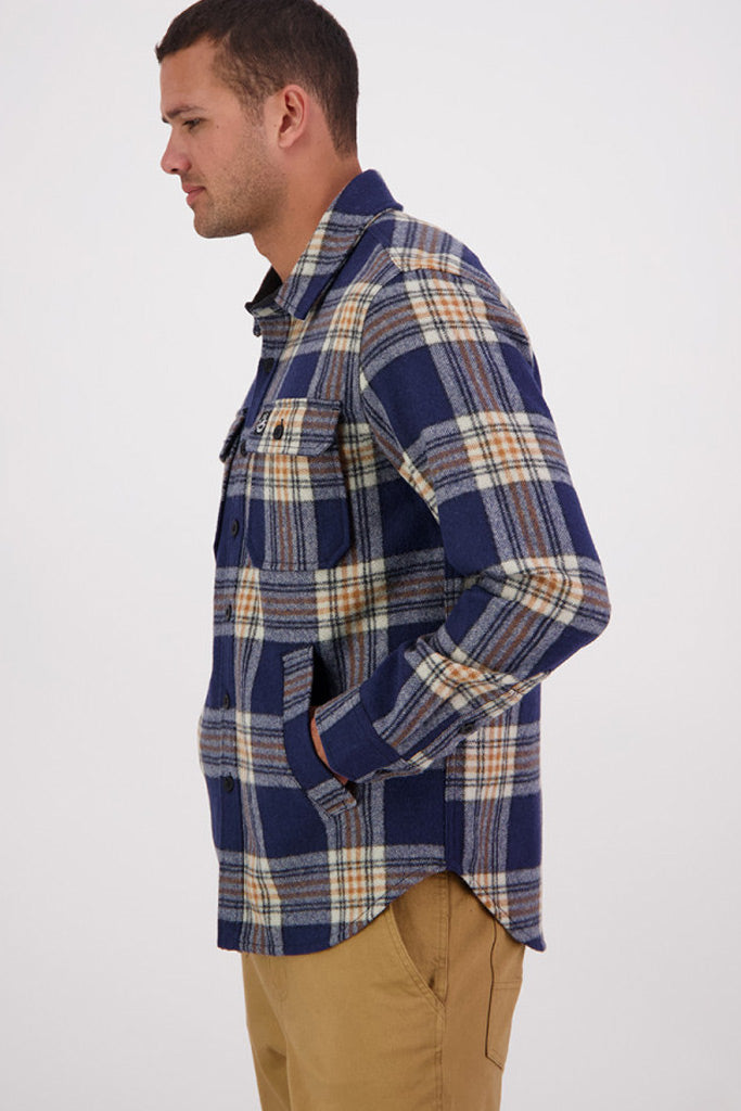Swanndri Kiaraki v3 Wool Shacket Atlantic Check