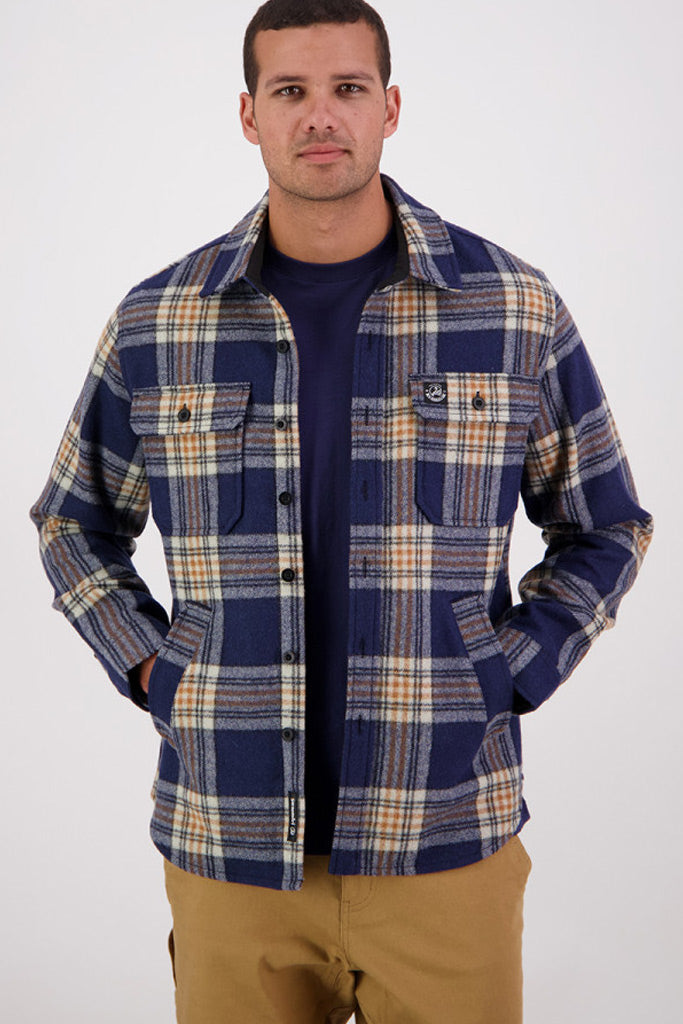 Swanndri Kiaraki v3 Wool Shacket Atlantic Check