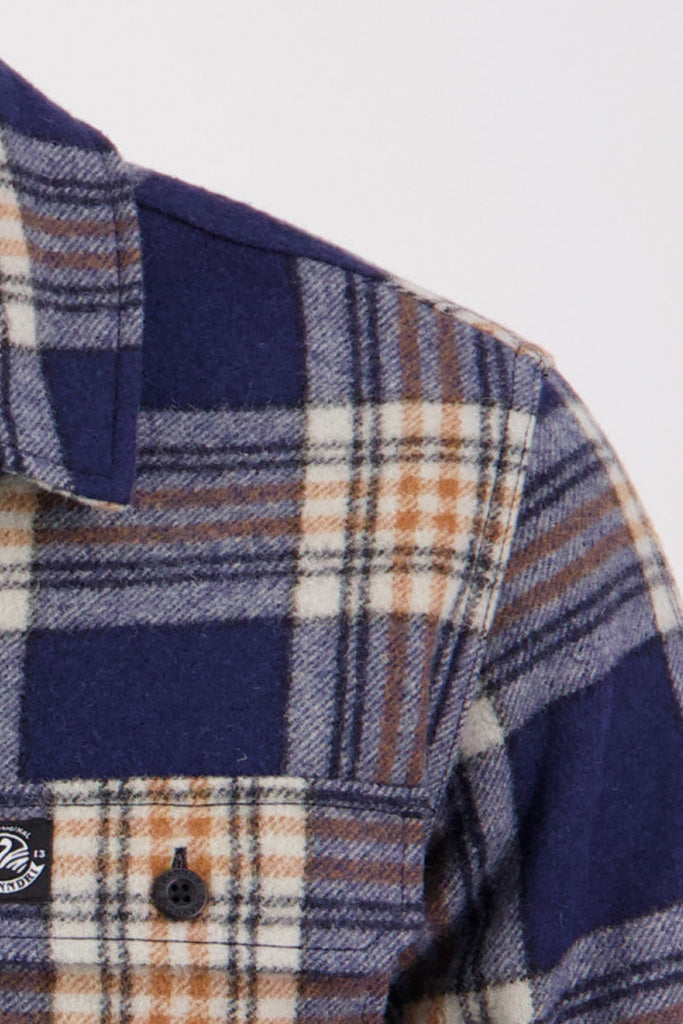 Swanndri Kiaraki v3 Wool Shacket Atlantic Check