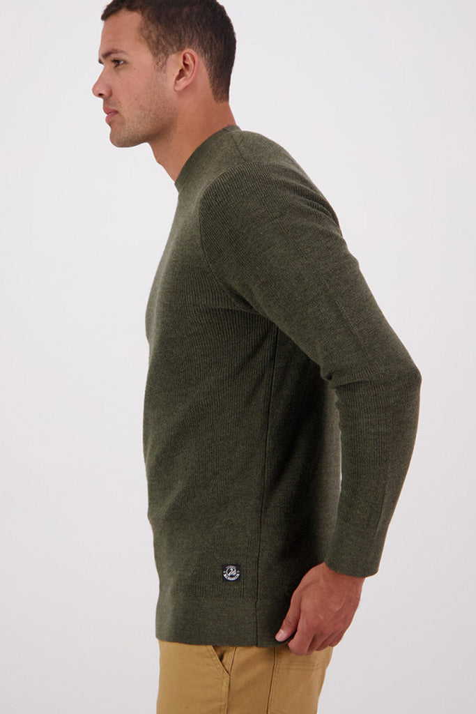 Swanndri Otahu River Crew Dark Olive