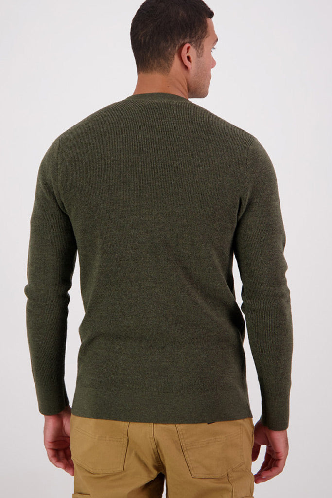 Swanndri Otahu River Crew Dark Olive