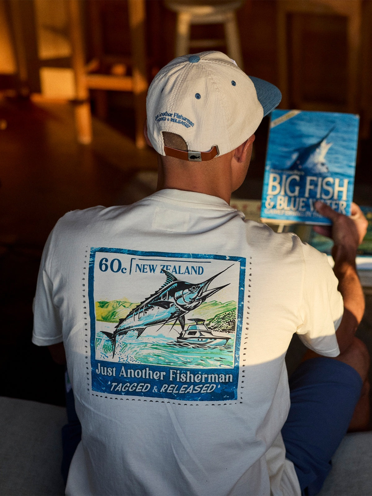 Just Another Fisherman Tagged & Released Sea Tee Antique White