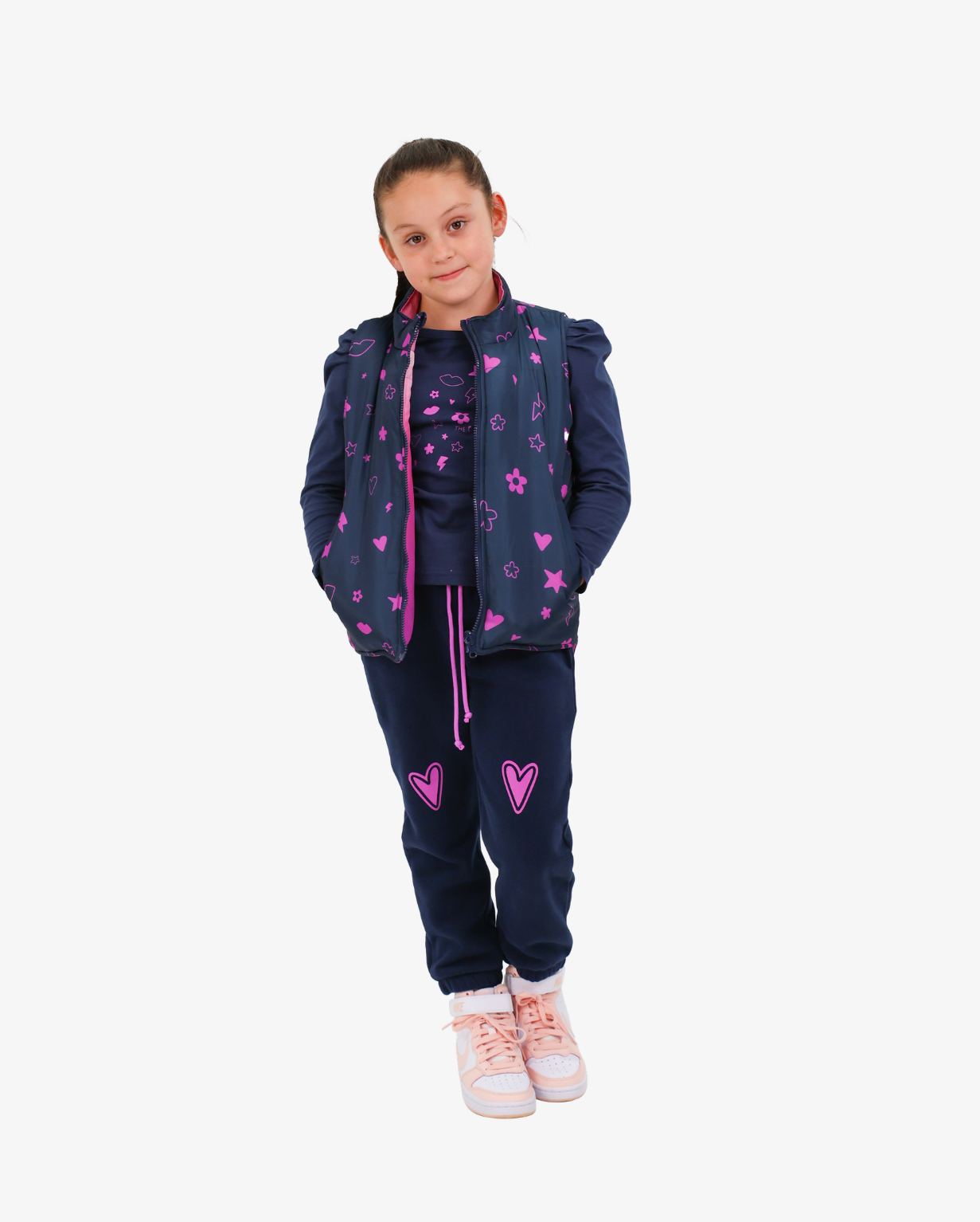 The Girl Club Ombre Reversible Puffer Vest