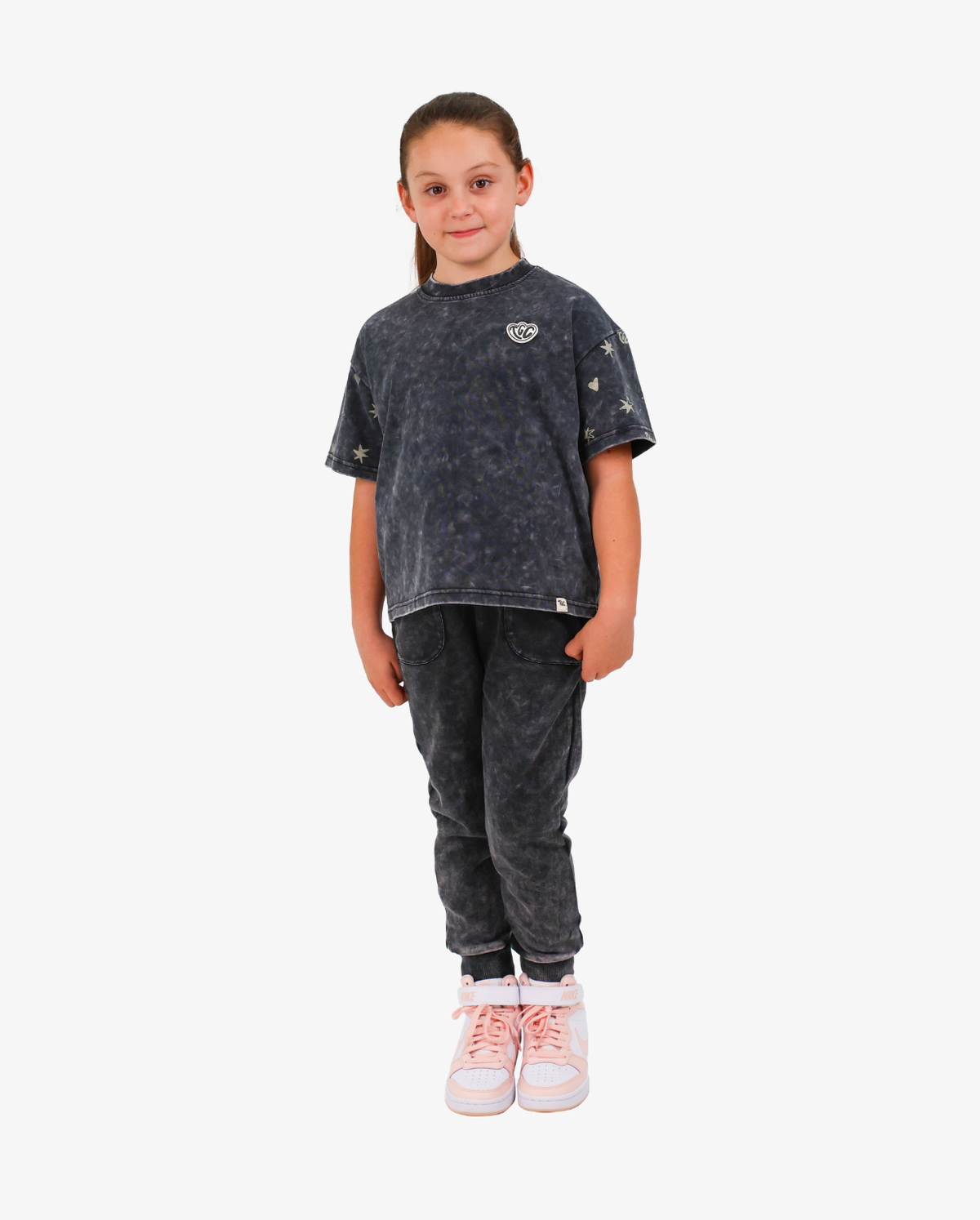 The Girl Club TGC Black Wash SS Tee