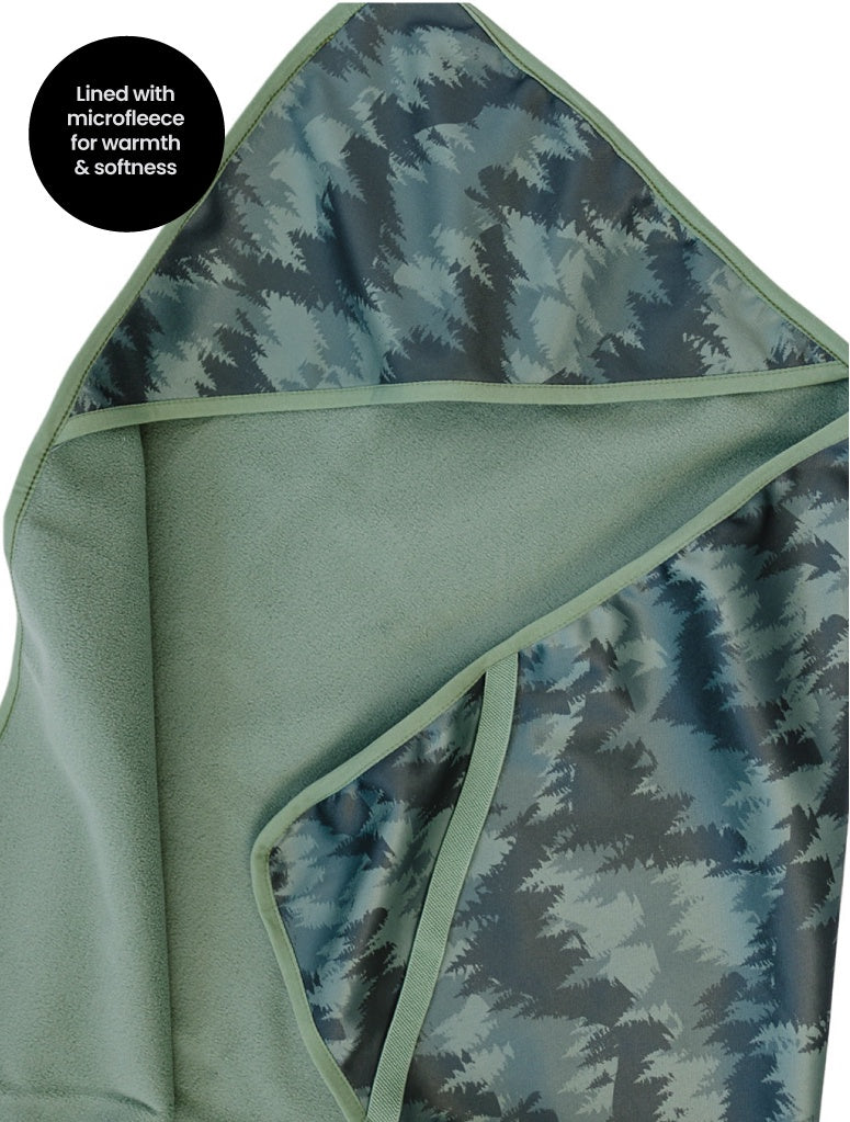 Therm All-Weather Hooded Blanket Forest Moss