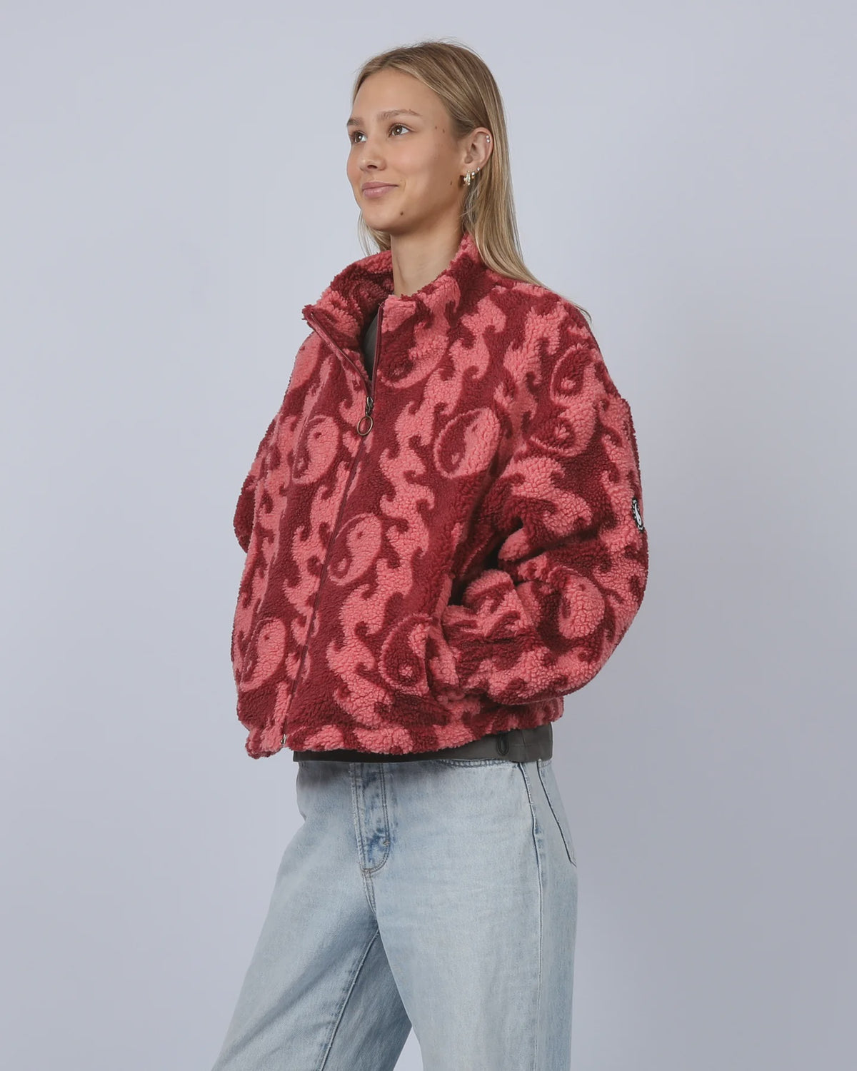 T&amp;C Wave Sherpa Fleece Ruby