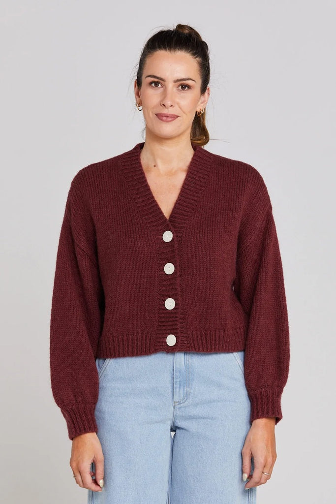 Thing Thing Huddle Cardigan Winter Rouge