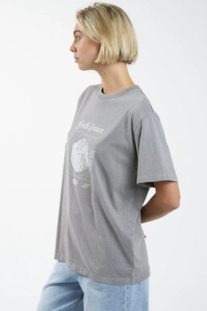 Thrills Find Peace Merch Fit Tee Washed Gray