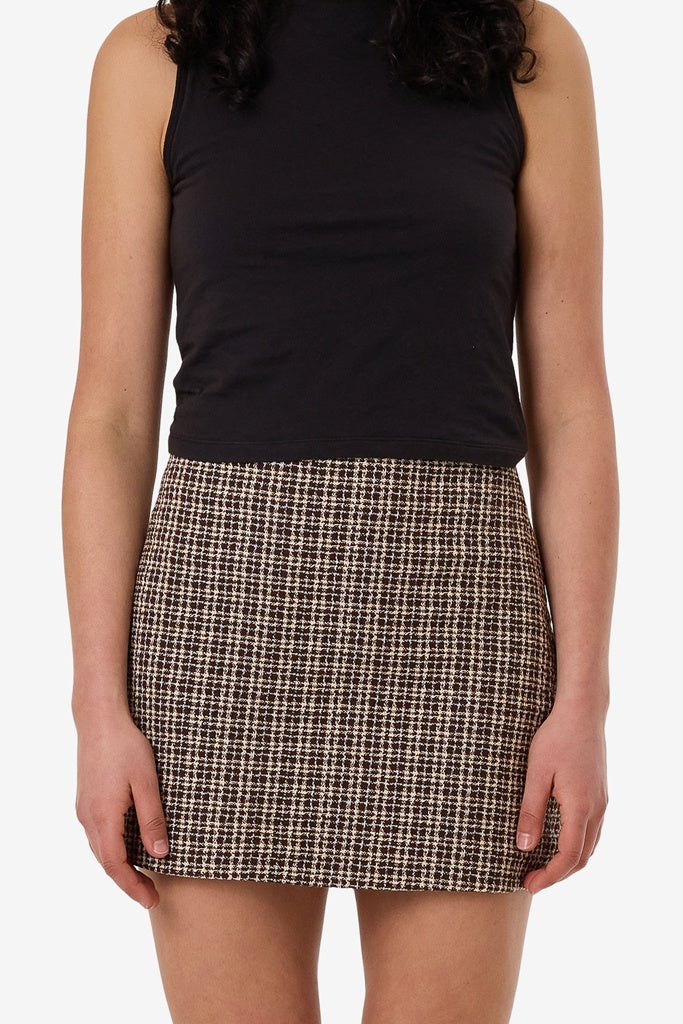 Thrills Hazed Mini Skirt Coffee