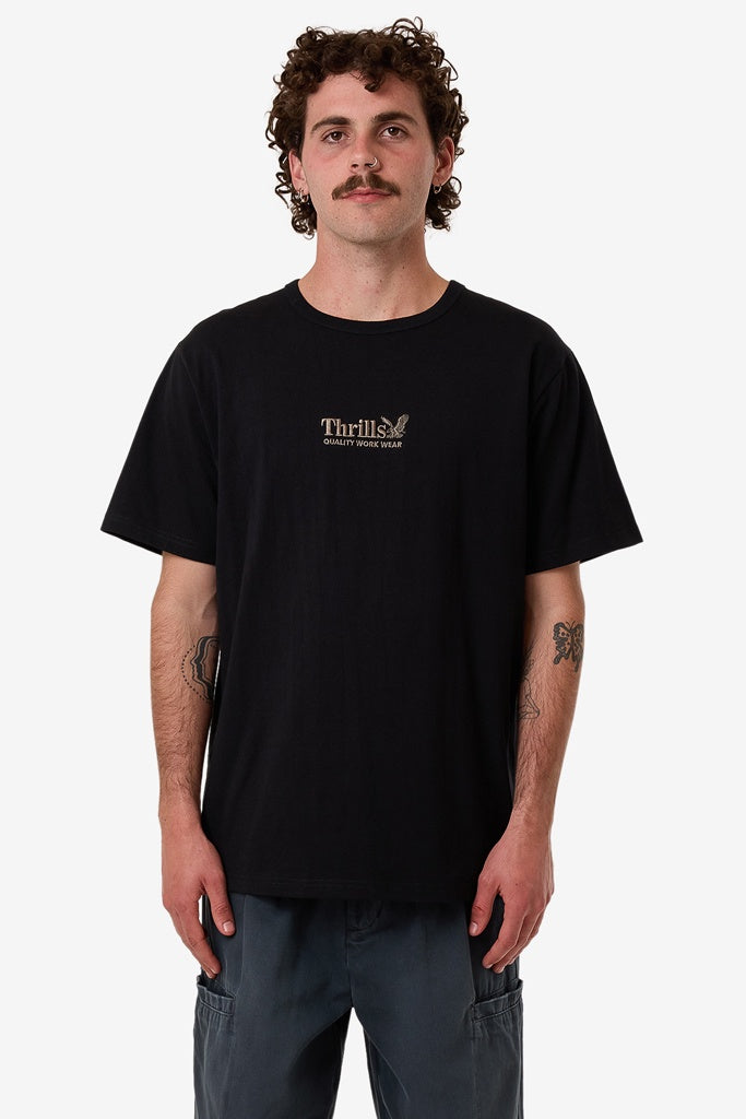 Thrills Thrills Workwear Embro Merch Fit Tee Black