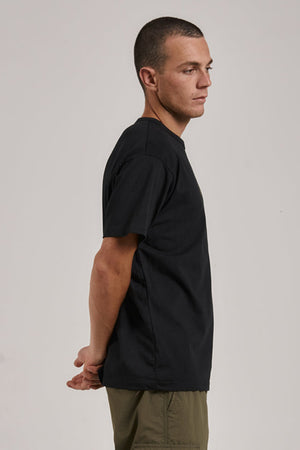 Thrills Reaction Box Fit Tee Washed Black