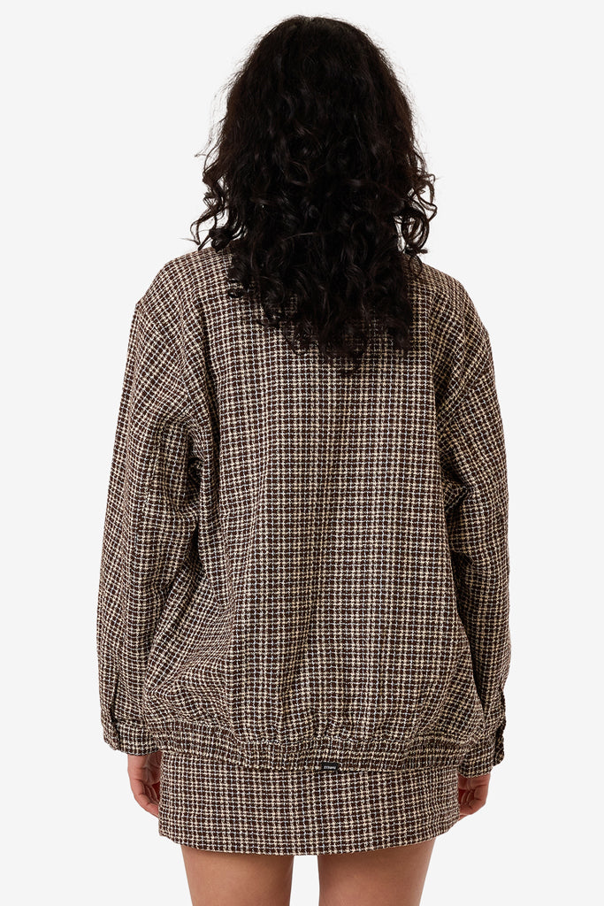 Thrills Hazed Harrington Jacket Coffee