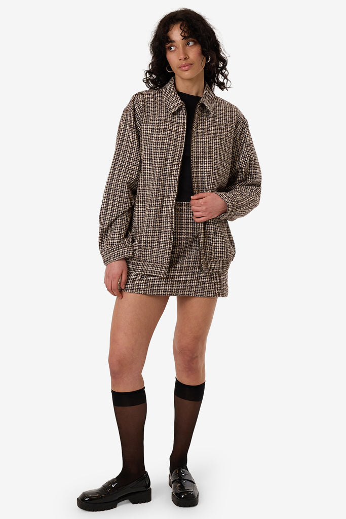 Thrills Hazed Harrington Jacket Coffee