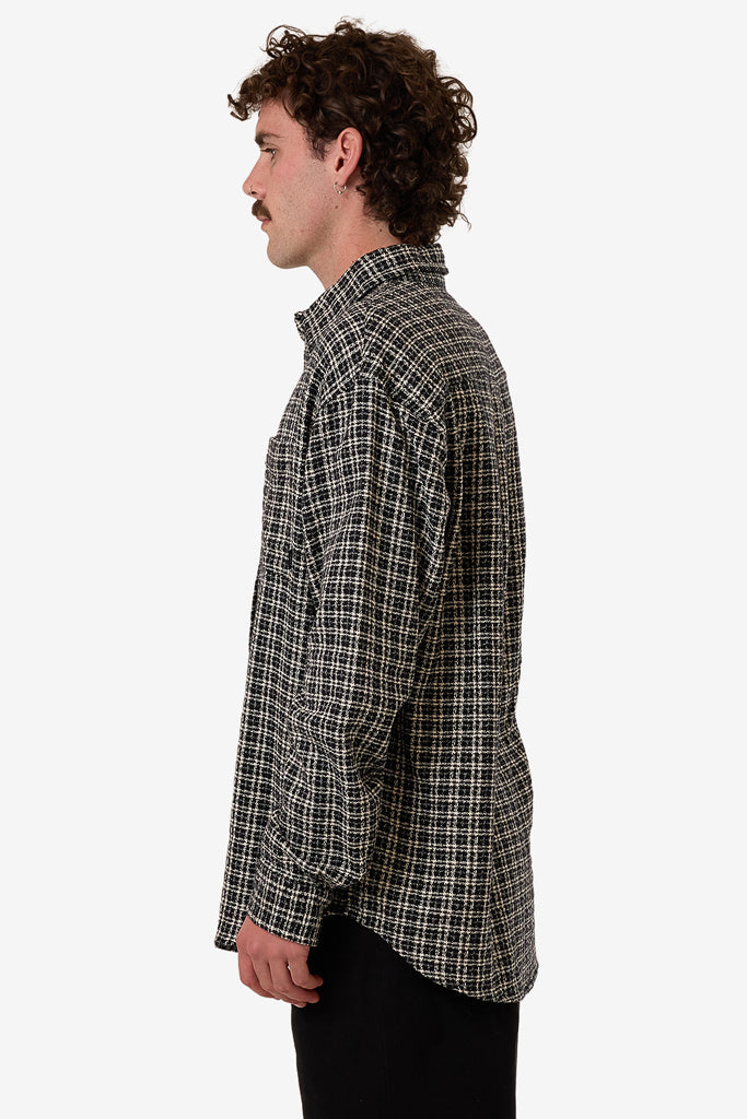 Thrills Hazed Long Sleeve Shirt Black