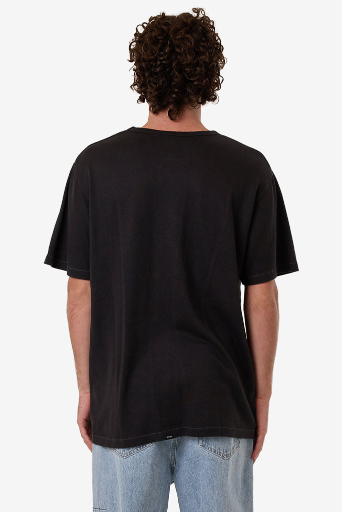 Thrills Hemp Thrills Embro Contrast Stitch Merch Fit Tee Black