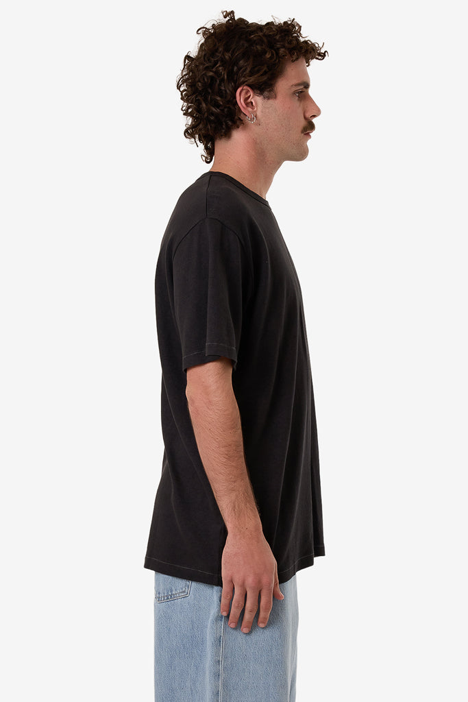 Thrills Hemp Thrills Embro Contrast Stitch Merch Fit Tee Black