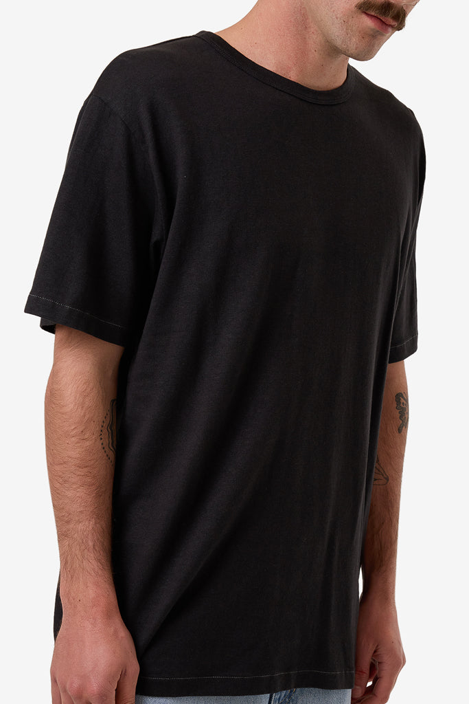 Thrills Hemp Thrills Embro Contrast Stitch Merch Fit Tee Black