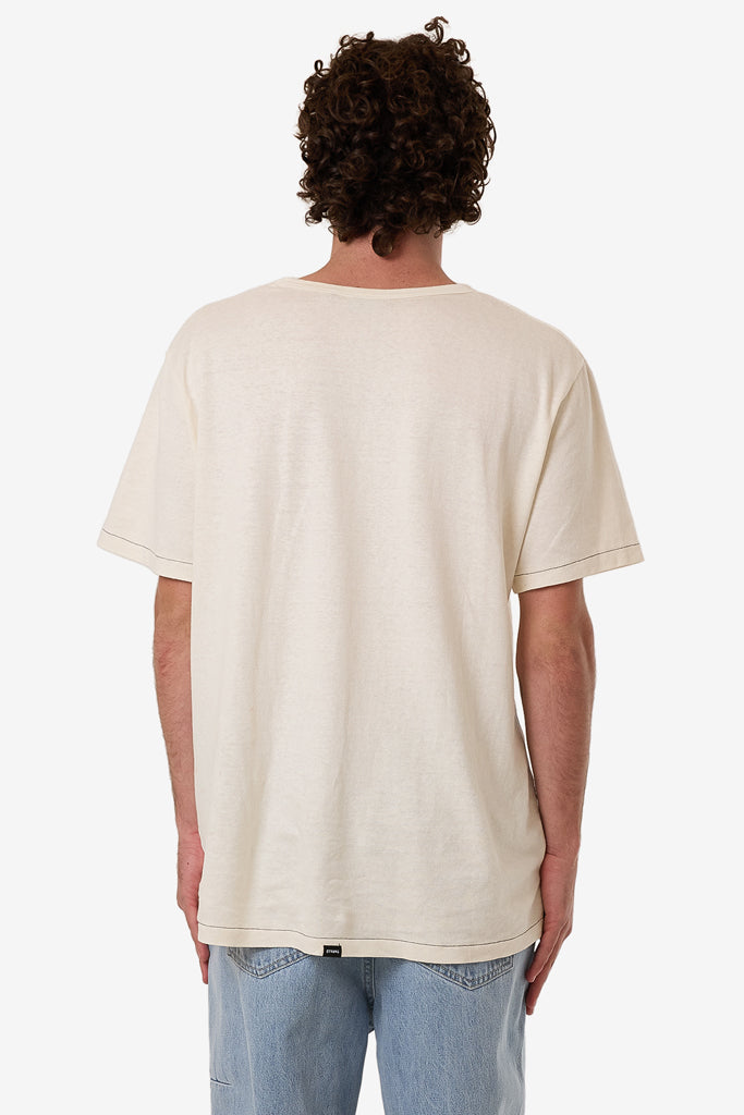 Thrills Hemp Thrills Embro Contrast Stitch Merch Fit Tee Dirty White