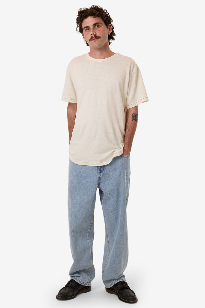 Thrills Hemp Thrills Embro Contrast Stitch Merch Fit Tee Dirty White