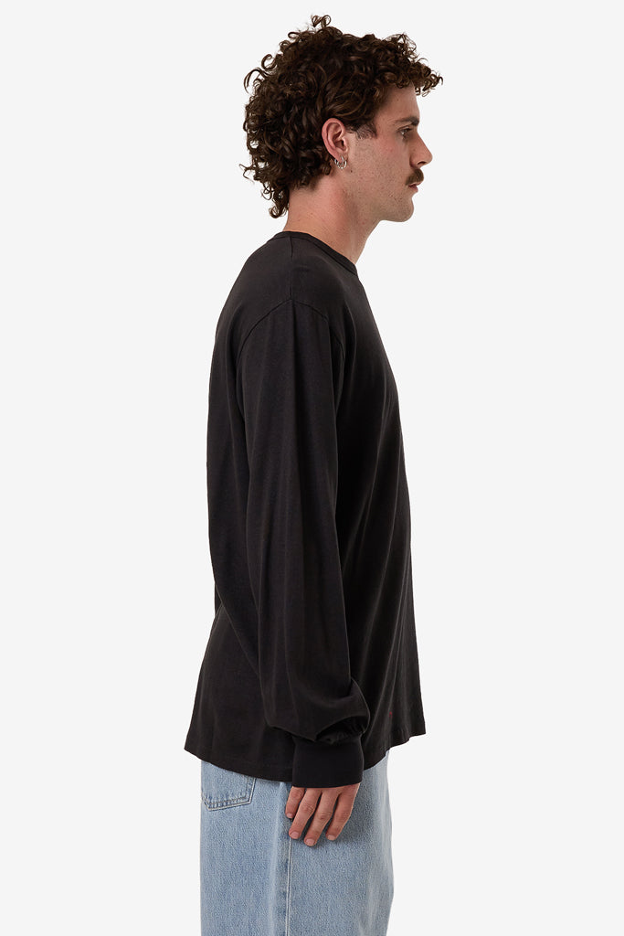 Thrills Hemp Thrills Embro Merch Fit Long Sleeve Tee Black