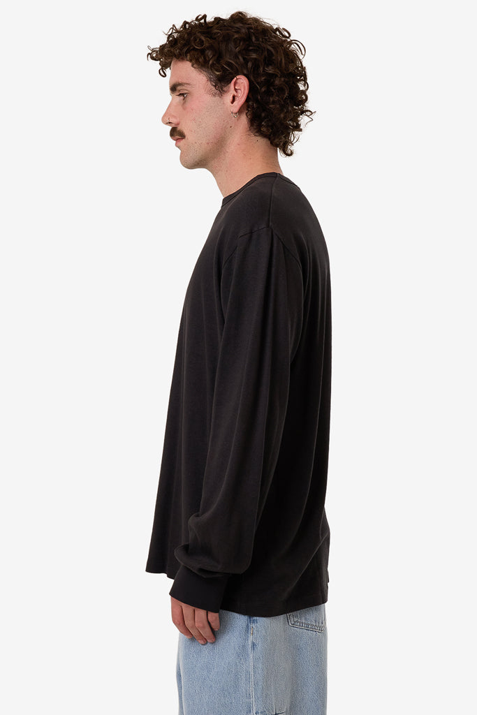 Thrills Hemp Thrills Embro Merch Fit Long Sleeve Tee Black