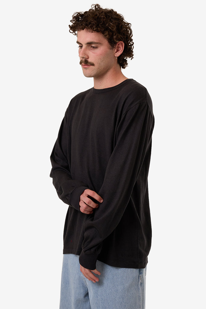 Thrills Hemp Thrills Embro Merch Fit Long Sleeve Tee Black