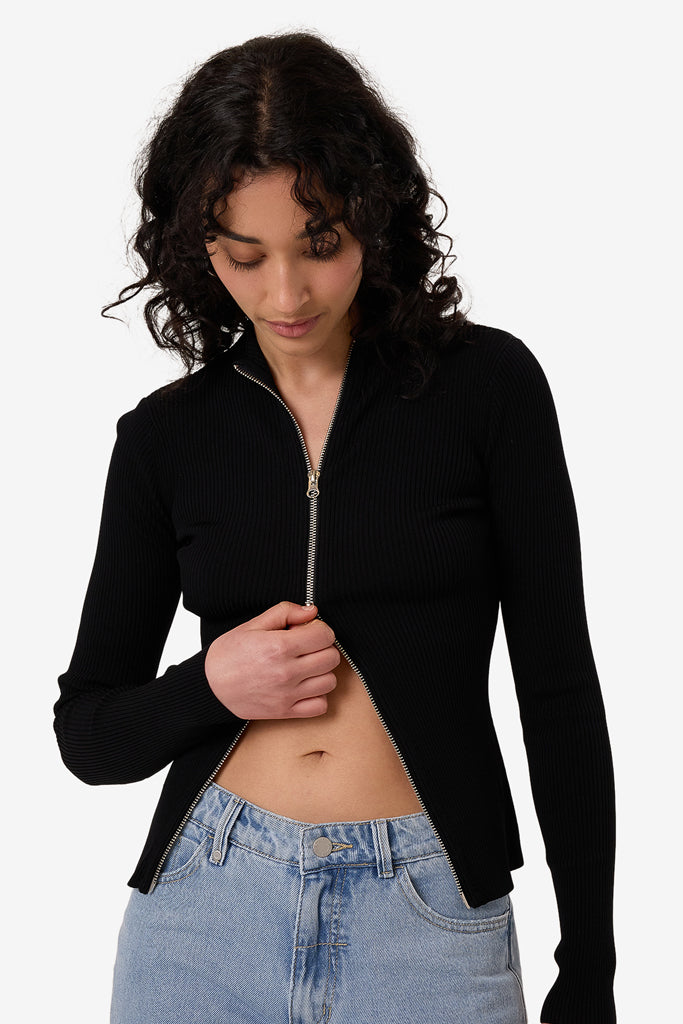 Thrills Marita Knit Cardigan Black