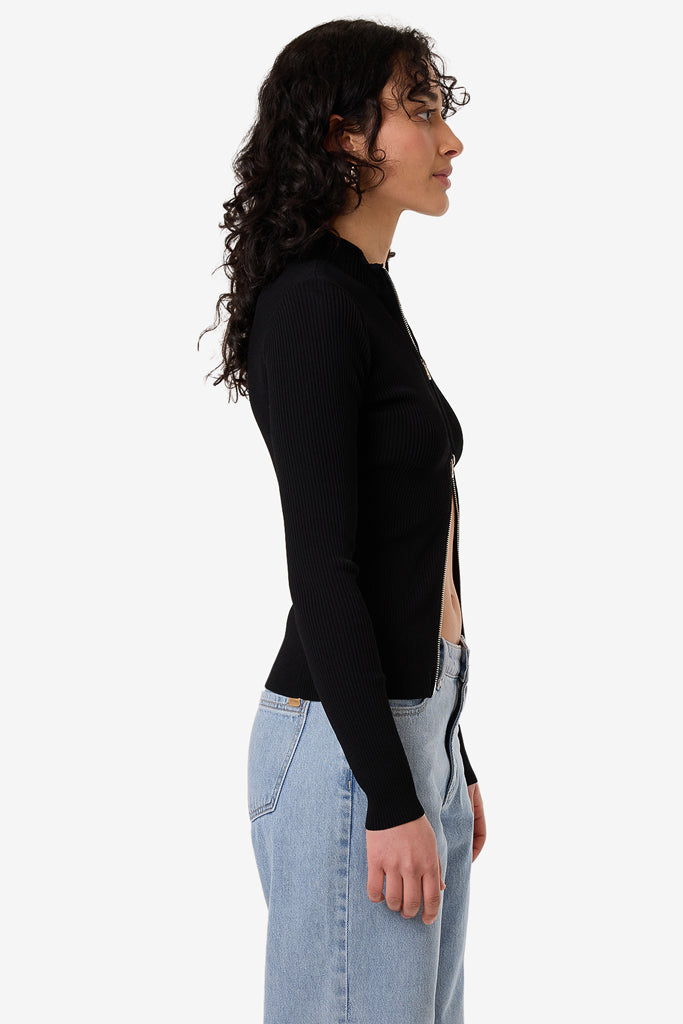 Thrills Marita Knit Cardigan Black