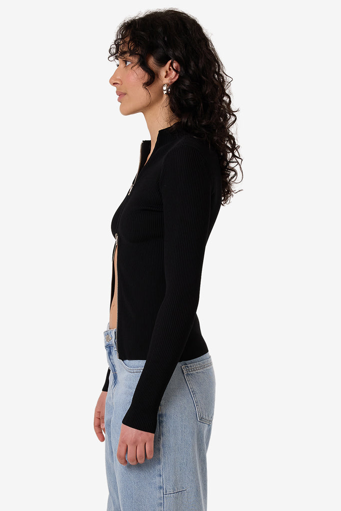 Thrills Marita Knit Cardigan Black