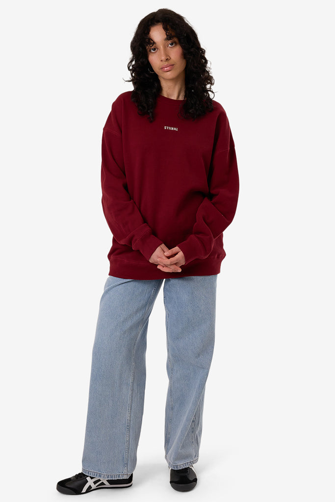 Thrills Minimal Thrills Slouch Crew Cabernet