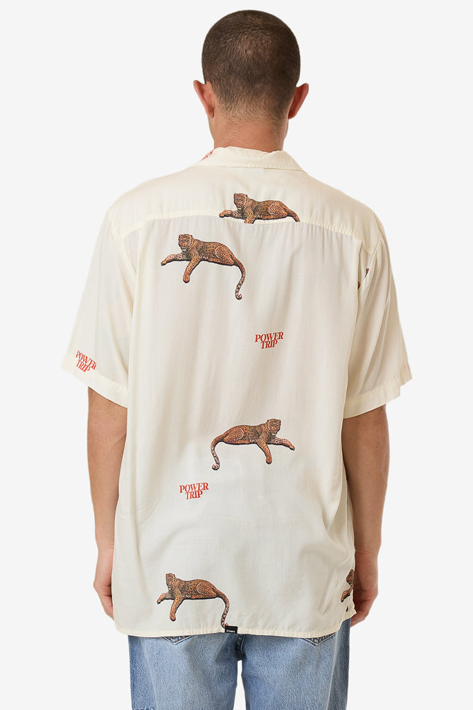 Thrills Power Trip Bowling Shirt Heritage White