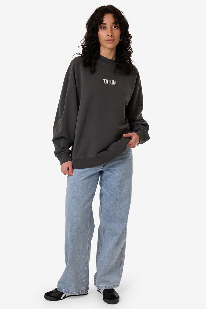 Thrills Road To Paradise Cocoon Panel Crew Merch Black