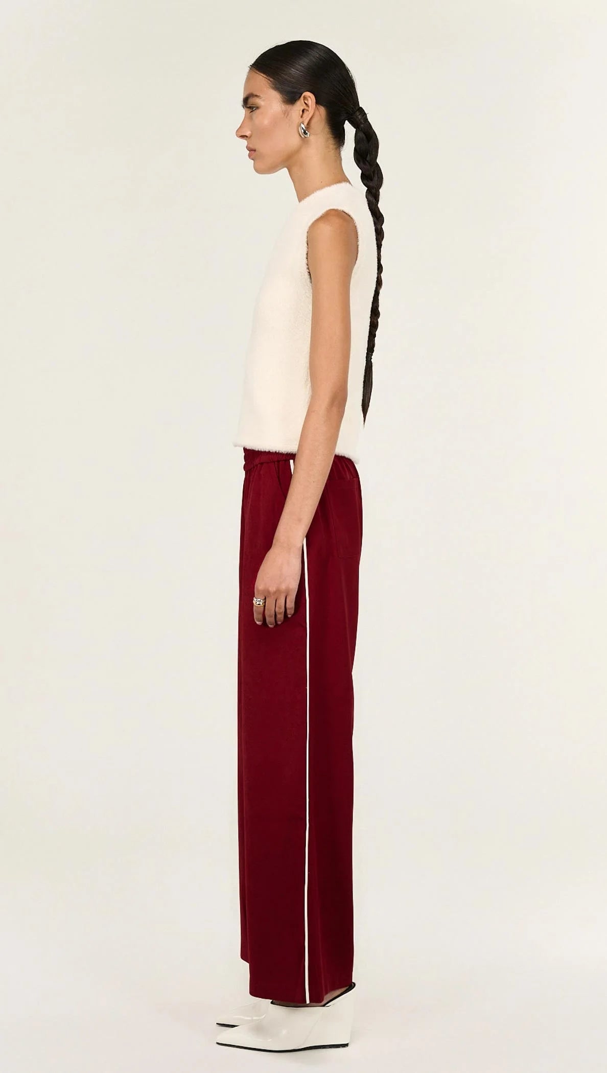 Staple The Label Echo Mid Rise Relaxed Pant Red