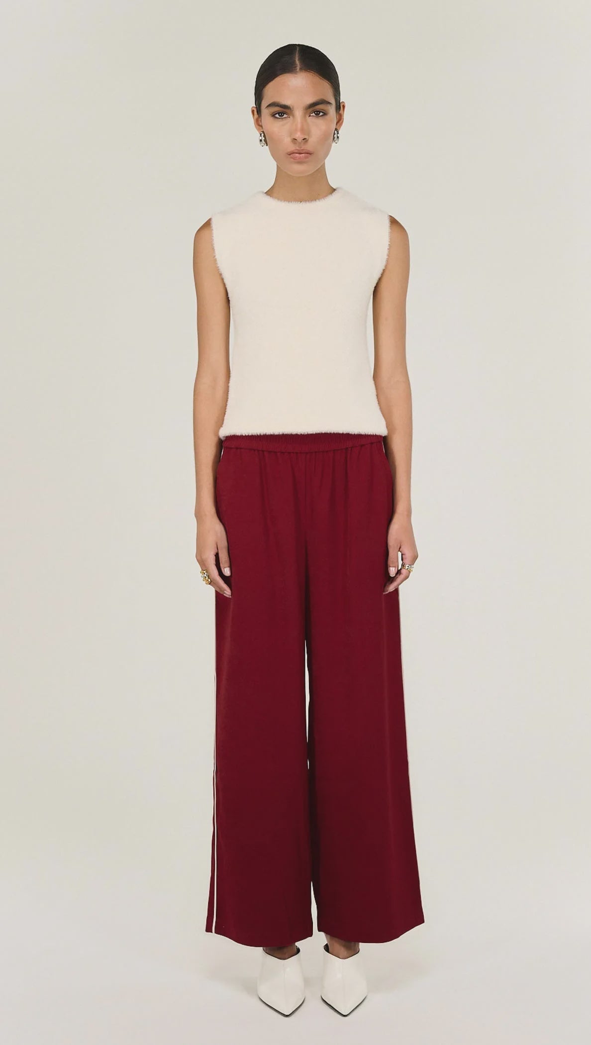 Staple The Label Echo Mid Rise Relaxed Pant Red