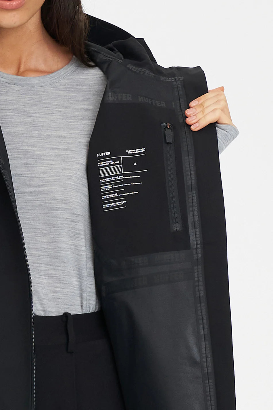 Huffer Wmns Infinity Stormshell Jacket Black