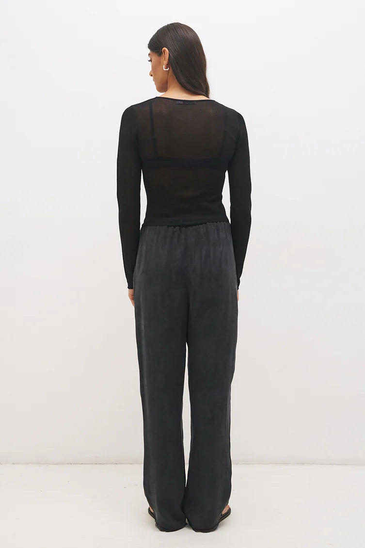 Mon Renn Yasmin Knit Top Black