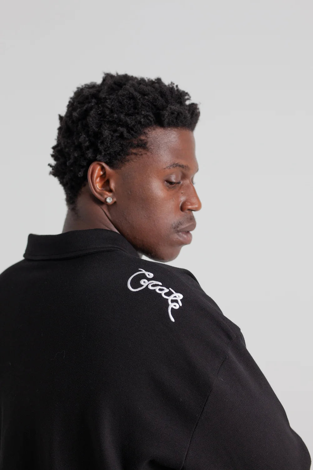 Crate Zip L/S Box Polo Shirt Black