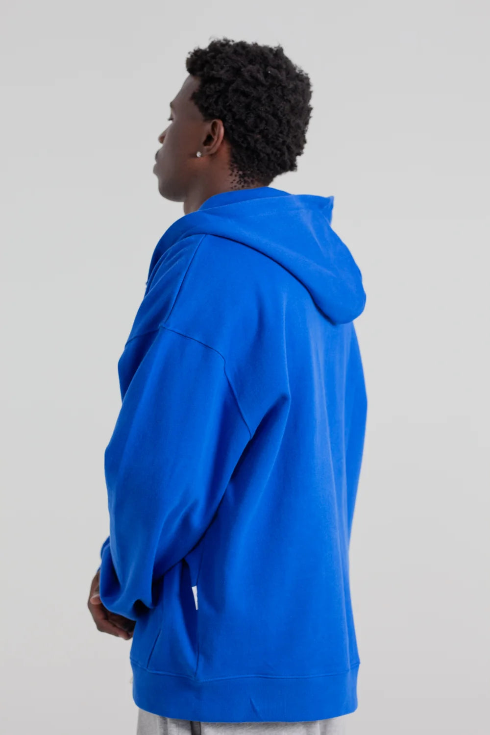 Crate Zip Up Box Fit Hoodie Crate Blue