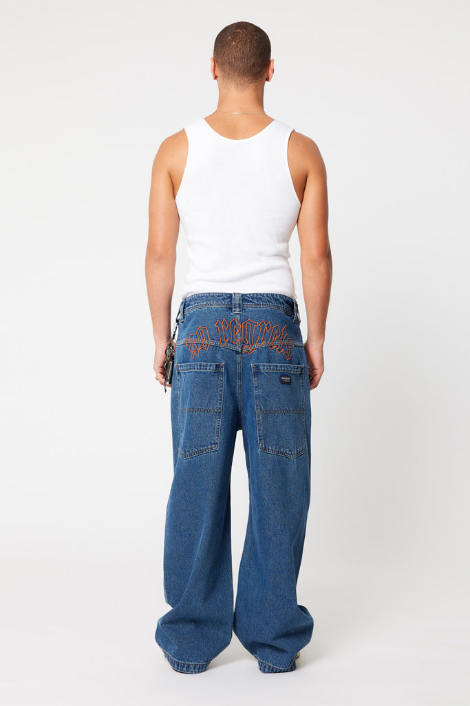 Abrand A7 Mega Baggy Gavin Emb Mid Vintage Indigo