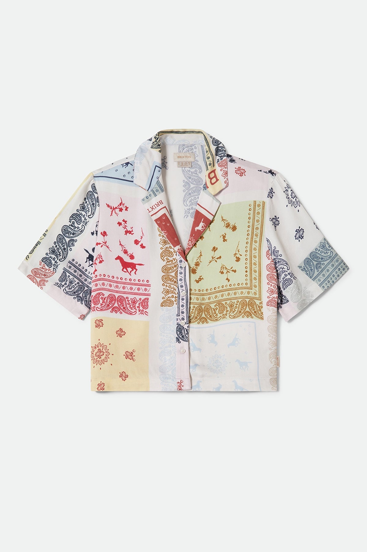 Brixton Silky S/S Bowling Button Down Multi Colour Bandana